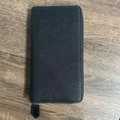 ブラック 長財布 ラウンドファスナー