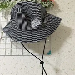 紺色と白のストライプハット 56cm