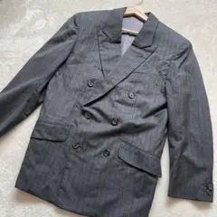 マーガレットハウエル ダブル テーラードジャケット グレー 英国製 クラシック