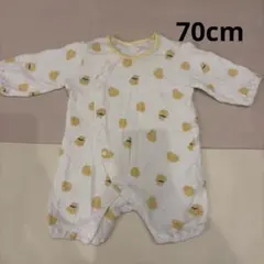 アカチャンホンポ ひよこ柄 長袖ロンパース 70cmのサムネイル