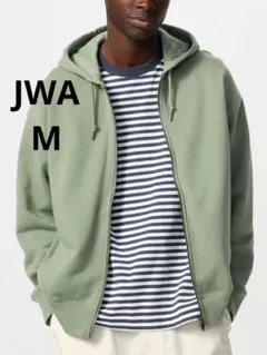 UNIQLO JWA スウェットオーバーサイズフルジップパーカ GREEN M