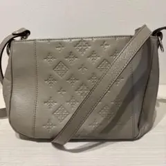 【美品】russet ラシット牛革モノグラムプレスミニショルダーバッグ