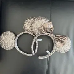 ディズニー　カチューシャ２点セット　スパンコール　TDR 廃盤　ミニー　ミッキー