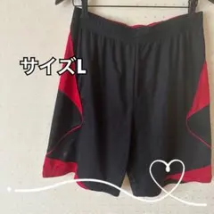 バスケットボールパンツ Lサイズ 黒赤