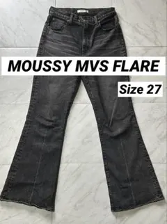 MOUSSY マウジー MVS ブラック フレアデニム 24 - メルカリ