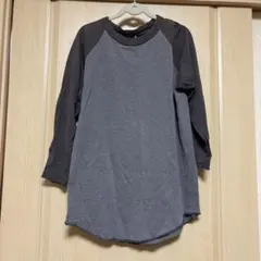 Walla Walla グレー ブラック ラグランスリーブ カットソーのサムネイル