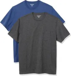 ☆2枚組 Tシャツ ポケット付き クルーネック レギュラーフィット 半袖 メンズ