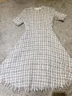 キャバ ツイードAラインドレス 店内ワンピ