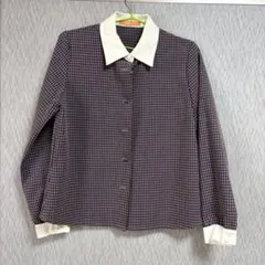 【あと2日！】 fint ブラウス 長袖 シャツ チェック柄 レトロコーデのサムネイル