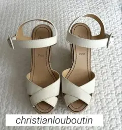 【Louboutin】ウェッジソールサンダル　37(23.5〜24.0)