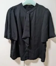 ボウタイトロミフレアスリーブブラウス　INGNI　ブラック