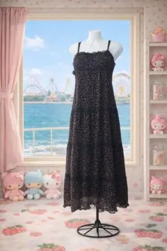 HUDSON honey／大きいサイズ３Ｌ／花柄マキシワンピース／管T８