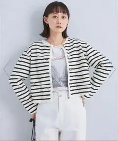 グリーンレーベルリラクシング ボーダーカーディガン ジャケット