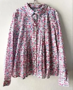 新品未使用⭐︎Bonpointボンポワン⭐︎花柄フリル長袖ブラウス 140cm⭐︎10