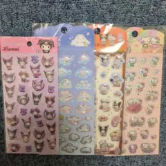 新品♡サンリオ　ぷくっとシール4点セット　クロミ　キティ　シナモロール