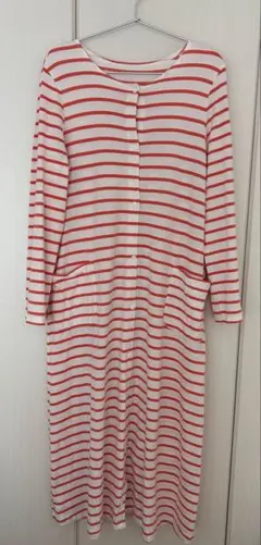 ベルメゾン　マタニティ　パジャマ M〜L オフホワイト×サーモンピンク