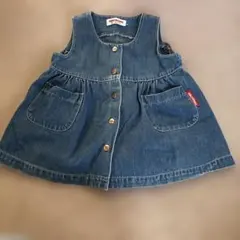 ミキハウス デニム ジャンパースカート T80-G11