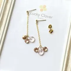 【2点目〜180円引】ピンク∞チェコミックスレンティル∞イヤリングorピアス