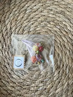 花モチーフ ヘアクリップ 2個セット ハンドメイド