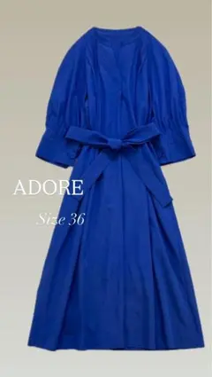 nae！美品 アドーア 洗える ベルト付 アシンメトリー ロングワンピース nae様専用！美品 アドーア 洗える ベルト付 アシンメトリー ロング