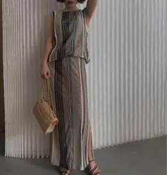 Ameri MEDI SHEER RANDOM STRIPE KNITのサムネイル