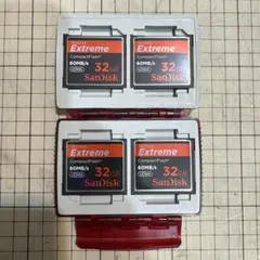 SANDISK CompactFlashメモリーカード4枚セット 32GB