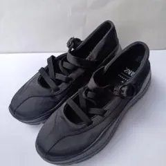 ZARA 36 23cm ゴムバンド 厚底スニーカー スリッポン 黒
