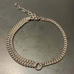 Italyヴィンテージ シルバー925 チェーンブレスレット ホールマーク