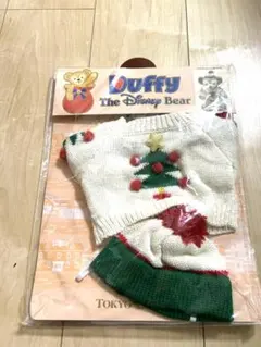 新品未使用　ダッフィー クリスマス コスチューム　公式のサムネイル