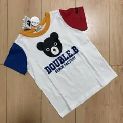 新品　DOUBLE.B ミキハウス クマプリント Tシャツ　100
