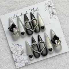 ネイルチップ マグネットネイル 韓国 ワンホン ギャルネイル ロングネイル