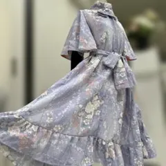 着物リメイク　年中来れるAラインワンピース