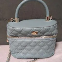 バニティバッグCheri mi水色 キルティング ショルダーバッグ