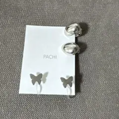 バタフライモチーフ イヤリングとマグネットピアス2点セット