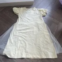 チュール切替ドッキングラッフルワンピース_アプレレクールマシェリ140