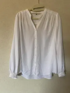 UNIQLO レーヨンギャザーブラウス　M ホワイト
