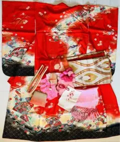 【希少】七五三　7歳　女の子　正絹　着物セット