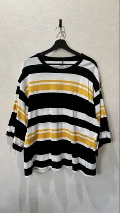 SHAREEF シャリーフ ボーダー 半袖Tシャツ オーバーサイズ サイズ2のサムネイル