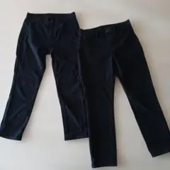 ユニクロ　黒　ストレッチ　パンツ