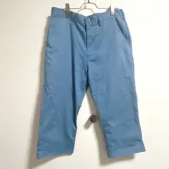 GU ジーユー　メンズクロップドパンツ　Mサイズ　青　シンプル