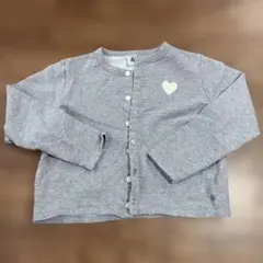 グレー ハートモチーフ カーディガン 10ans/140cm