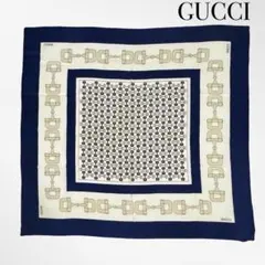 GUCCI オールドグッチ 大判 シルクスカーフ 80×86cm レディース