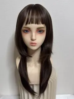 新品-未開封-ロングウィッグ ダークブラウン レイヤーカットのサムネイル