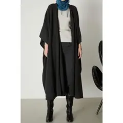 【美品】RIM.ARK ワイドニットカーディガン ダークグリーン