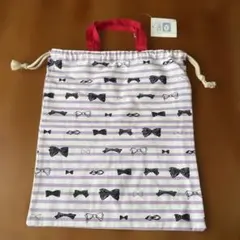 新品タグ付き手提げ付き巾着袋