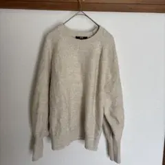 UNIQLO ベージュ クルーネック ニット L
