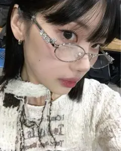 【新品】Bonjour Saganリムレスサングラス ピアスチャーム付き y2k