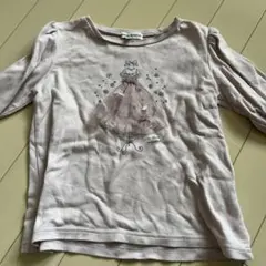 any FAM ピンク ドレスプリント 長袖カットソー