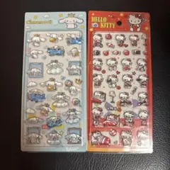 シナモロール＆ハローキティ立体シール2シートセット