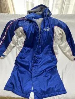 PUMA ベンチコート 青/白